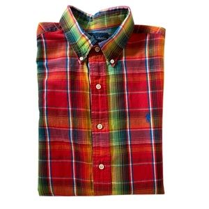 Men’s linen blend button up